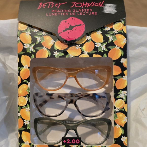 Betsey Johnson Reading Glasses Set - Brown, Gray, Black - Picture 2 of 5